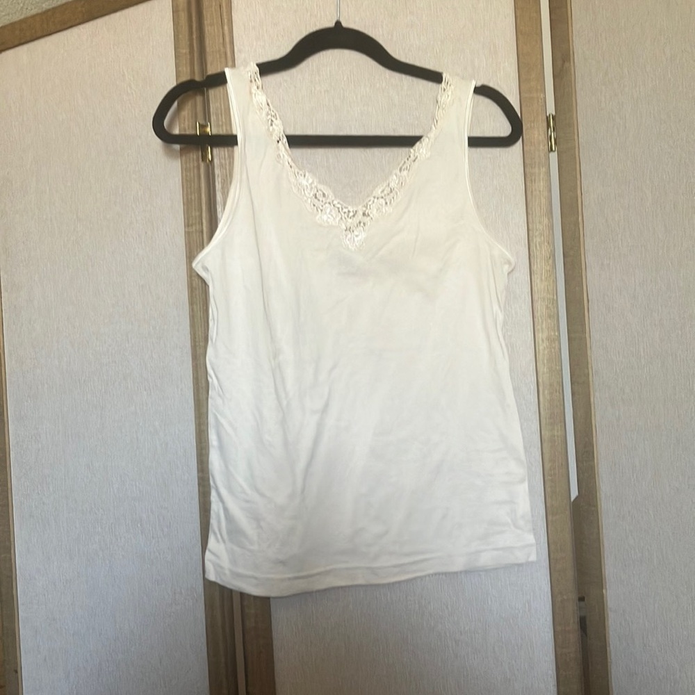 Elegant Nordstrom Lace Trim sleep Tank Top large